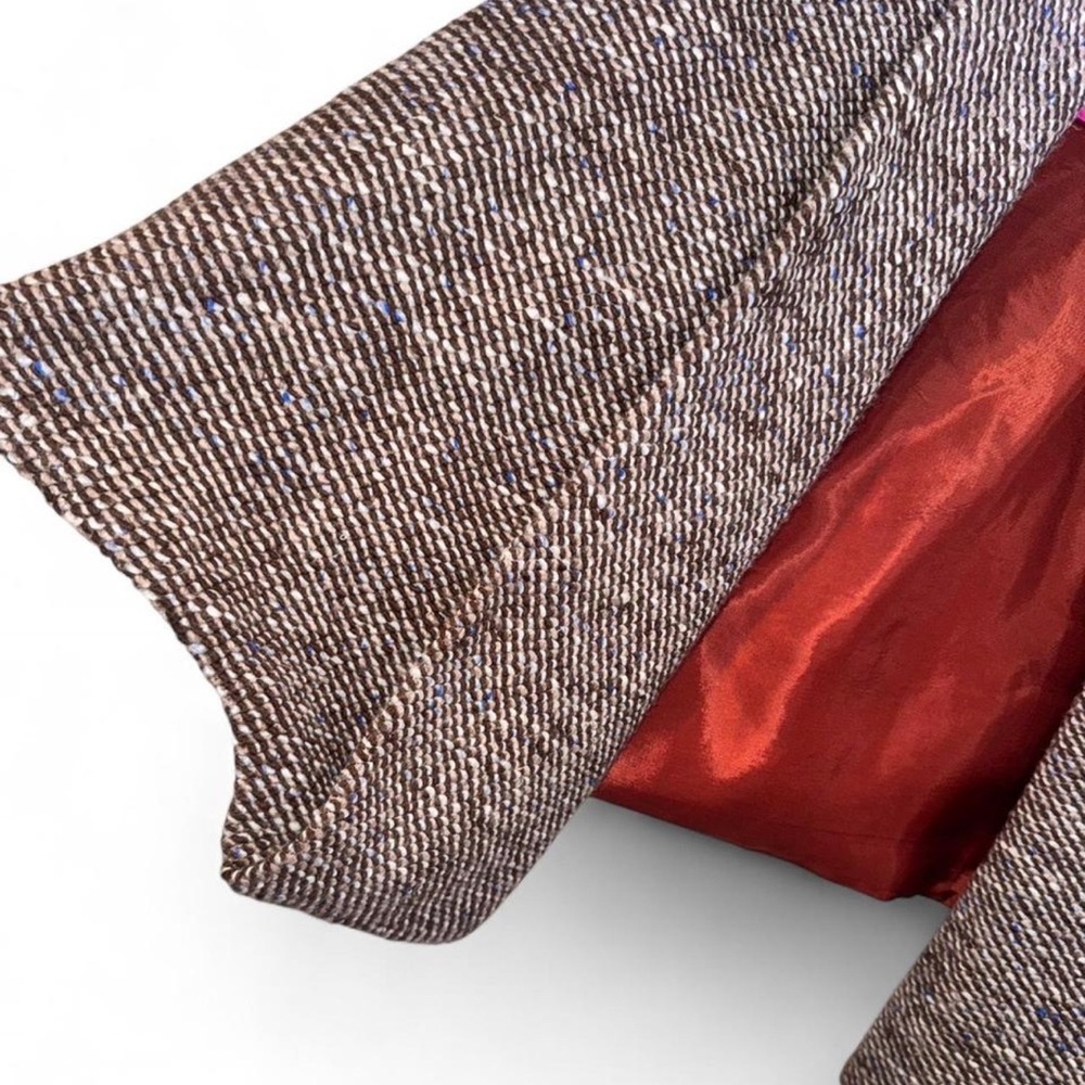 Women's Tweed Open Front Jacket - Picture 3 of 4